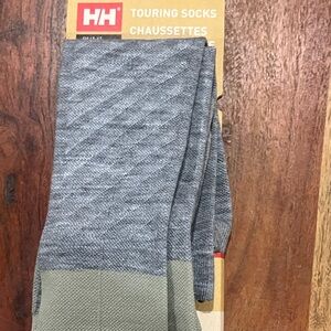Helly Hansen Gray Patterned Touring Socks with Light Gray Cuff